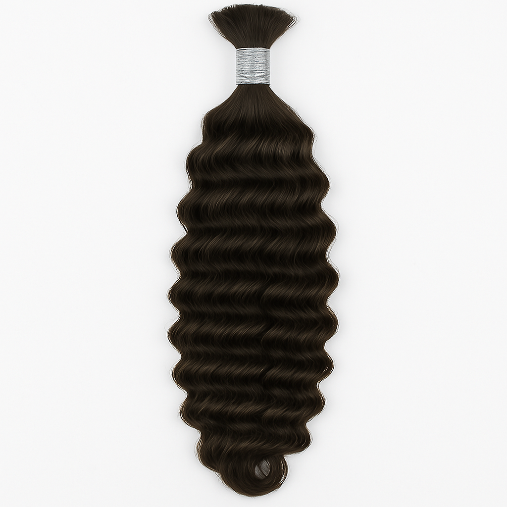 Virgin Natural LOOSE DEEP WAVE Braiding Human Hair Curls (18-26 Inch)