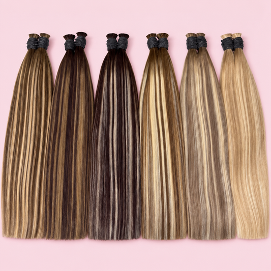Raw balayage human hair bundles for boho braids by One Key Beauty Maison
